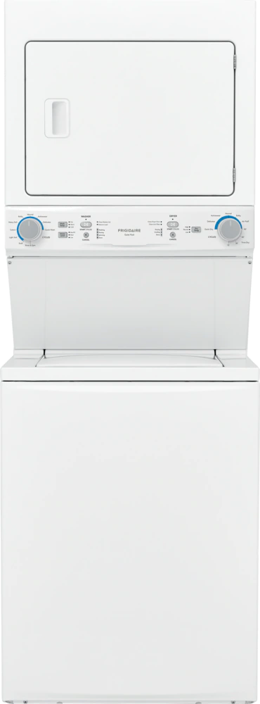 Frigidaire FLCG7522AW 27 inch Laundry Center with 3.9 Cu. Ft Washer and 5.5 Cu. Ft. Gas Dryer, in White