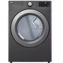 LG DLE3470 27 inch Front Load Electric Vented Dryer with 7.4 cu. ft. Ultra Large Capacity, Energy Star, Sensor Dry, FlowSense Duct Clogging