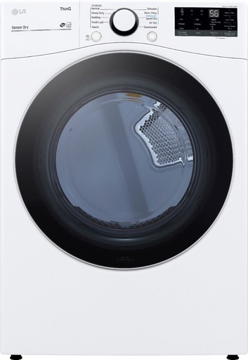 [DLE3600W] LG DLE3600 27 inch Front Load Electric Dryer with 7.4 cu. ft. Capacity, Built-In Intelligence (White)