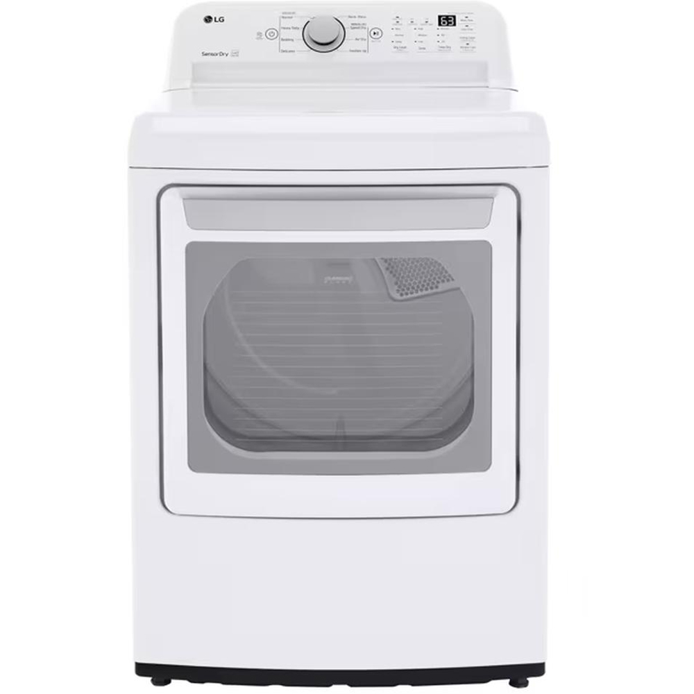 LG DLE7150 27 inch Electric Dryer with 7.3 cu. ft. Capacity, Rear Control, Sensor Dry, Energy Star 