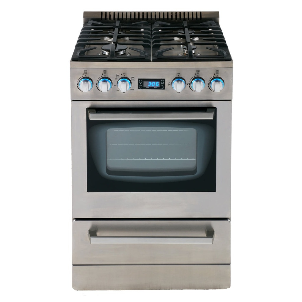 Avanti DGR24P3S Elite Series 24 inch Freestanding Gas Range, in Stainless Steel