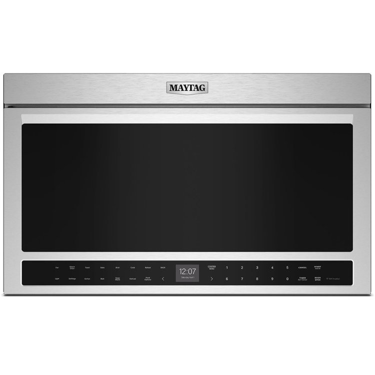 Maytag MMMF8030PZ 30 inch Smart Over-the-Range Toaster Oven Combination with 1.1 cu. ft. Capacity, 400 CFM and Sensor Cook in Fingerprint Resistant Stainless Steel