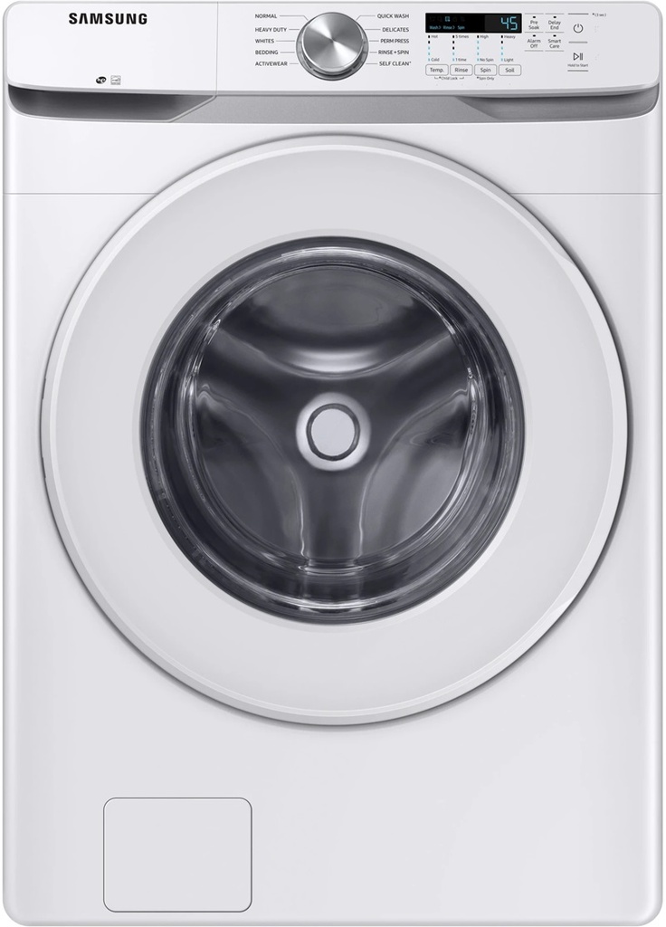 Samsung WF45T6000AW 27 inch Smart Front Load Washer with 4.5 cu. ft. Capacity, Wi-Fi Connect, 10 Wash Cycles, VRT Plus Technology in White