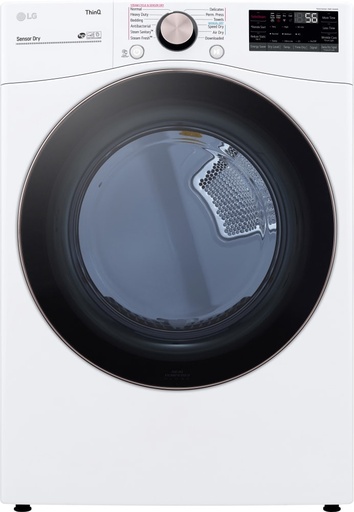 [DLGX4201W] LG DLGX4201 27 inch Front Load Gas Dryer with 7.4 cu. ft. Capacity, TurboSteam, Energy Star (White)