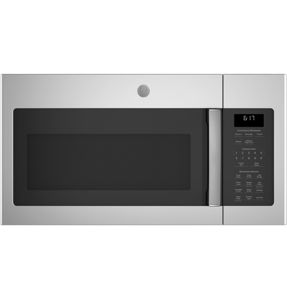 GE JVM6172 30 inch Over-the-Range Microwave with 1.7 cu. ft. Capacity, 300 CFM, 10 Power Levels 