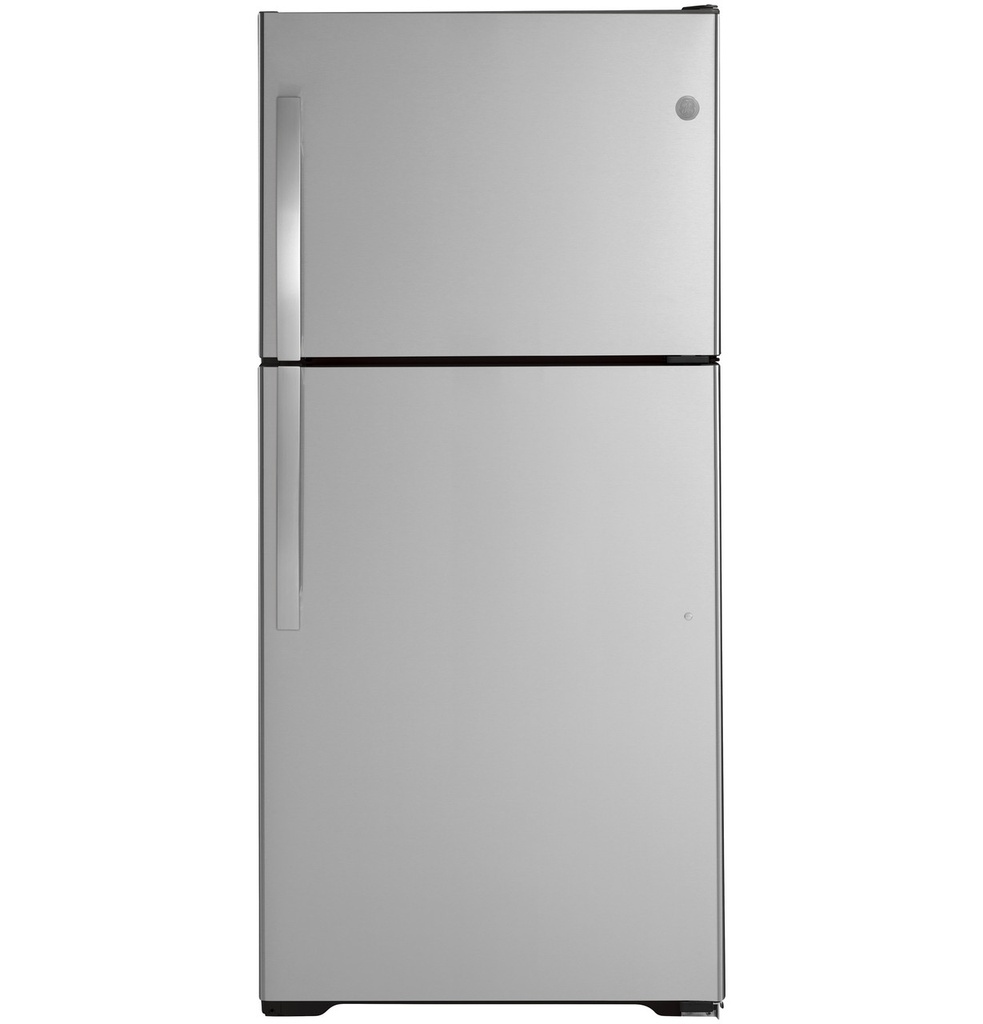 GE GIE19JSNRSS 30 inch Top Freezer Refrigerator with 19.2 Cu. Ft. Capacity, ENERGY STAR Rated and LED lighting in Stainless Steel