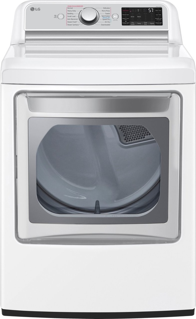 LG DLGX7901 27 inch Smart Wi-Fi Ultra Large Gas Dryer with 7.3 cu. ft. Capacity, Rear Control, TurboSteam, Energy Star 