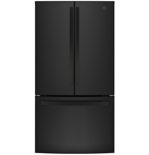 [GNE27JGMBB] GE GNE27J 36 inch French Door Refrigerator with 27 Cu. Ft. Capacity, Internal Water Dispenser, Factory-Installed Icemaker, Energy Star (Black)