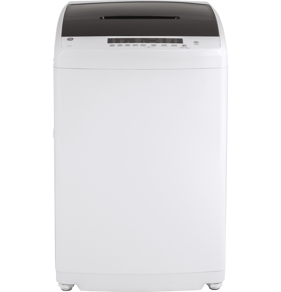 GE GNW128SSMWW 24 inch Space-Saving 2.8 cu. ft. Top Load Washer with Stainless Steel Basket