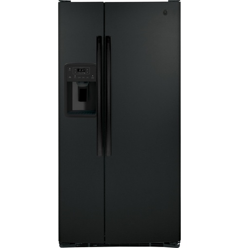[GSS23GGPBB] GE GSS23G 33 inch Side-By-Side Refrigerator with 23 Cu. Ft. Capacity, LED Lighting and External Dispenser (Black)