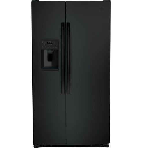 [GSS25GGPBB] GE GSS25G 36 inch Side-By-Side Refrigerator with 25.3 Cu. Ft. Capacity, LED Lighting and External Dispenser (Black)