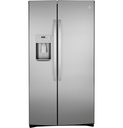 GE GSS25I 36 inch Side-By-Side Refrigerator with 25.1 Cu. Ft. Capacity, Showcase LED Lighting and External Dispenser