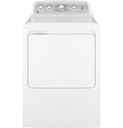 GE GTD45GASJWS 27 inch Gas Dryer with 7.2 cu. ft. Capacity, Sensor Dry and Up To 120 ft. Long Venting​ in White