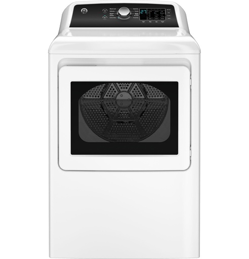 [GTD58EBSVWS] GE GTD58EBSVWS 27 inch Top Load Electric Dryer with 7.4 cu. ft. Capacity, Up To 120 ft. Long Venting​, Sensor Dry, Eco Dry (White)