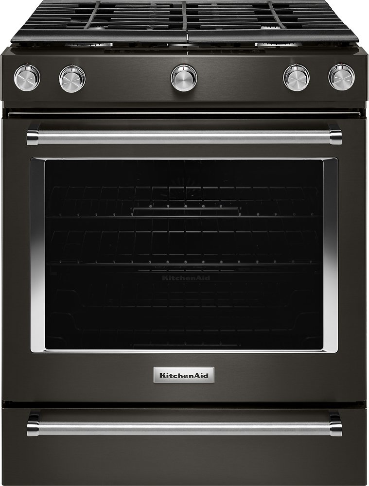 KitchenAid KSGG700E 30 inch Slide-In Gas Range with 5 Burners, 5.8 cu. ft. Oven Capacity, Even-Heat True Convection