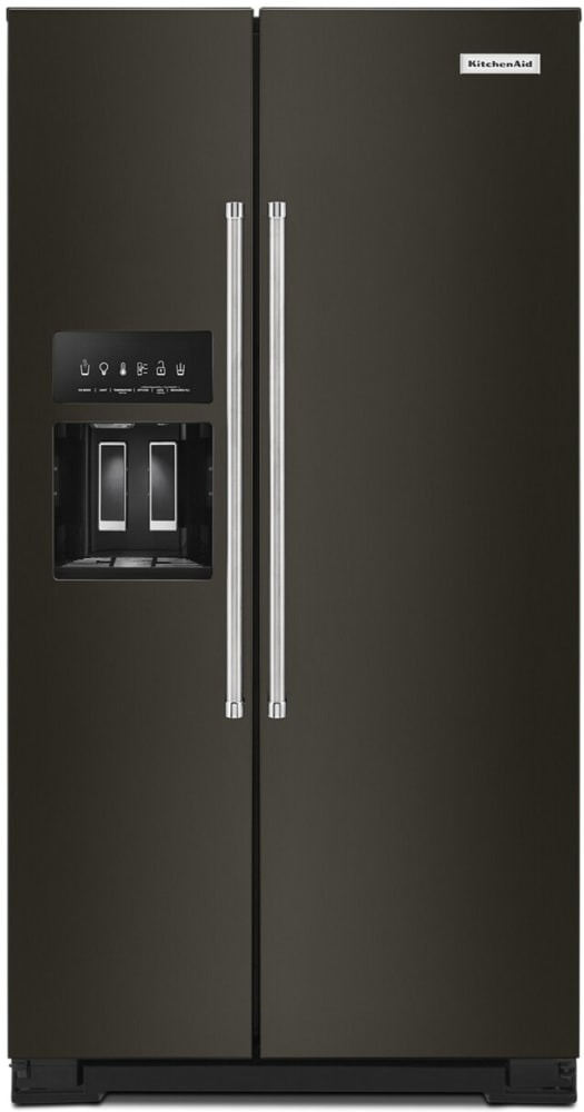 KitchenAid KRSF705H 36 inch Side by Side Refrigerator with 24.8 cu. ft. Capacity, External Water and Ice Dispenser, PrintShield Finish