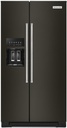 KitchenAid KRSF705H 36 inch Side by Side Refrigerator with 24.8 cu. ft. Capacity, External Water and Ice Dispenser, PrintShield Finish