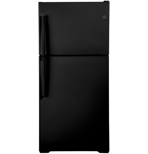 [GTE19DTNRBB] GE GTE19DT 30 inch Top Freezer Refrigerator with 19.2 Cu. Ft. Capacity, LED Lighting, ENERGY STAR Rated and ADA Compliant (Black)