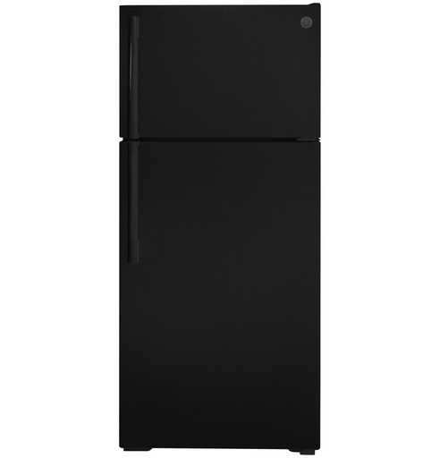 [GTS17DTNRBB] GE GTS17D 28 inch Top Freezer Refrigerator with 16.6 Cu. Ft. Capacity, LED Lighting, Adjustable Wire Shelves and ADA Compliant (Black)