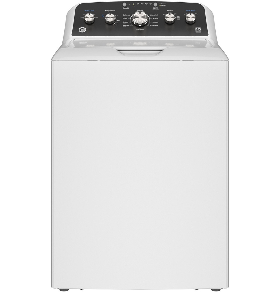 GE GTW480ASWWB 27 inch Top Load Washer with 4.6 cu. ft. Capacity, Stainless Steel Basket and High Performance Impeller in White