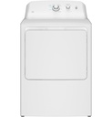 GE GTX33EASKWW 27 inch Electric Dryer with 6.2 cu. ft. Capacity, Up To 120 ft. Long Venting​ and Shallow Depth​ in White