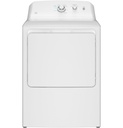 GE GTX33EASKWW 27 inch Electric Dryer with 6.2 cu. ft. Capacity, Up To 120 ft. Venting​ and Shallow Depth​ in White