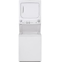 GE GUD27ES 27 inch Unitized Spacemaker Stacked Laundry Center with 3.8 Cu. Ft Washer and 5.9 Cu. Ft. Electric Dryer