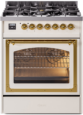 ILVE UN30NMP Nostalgie II Noblesse 30 inch Dual Fuel Range 