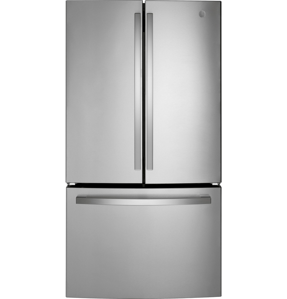 GE GWE22JYMFS 36 inch Counter Depth French Door Refrigerator with 21.9 Cu. Ft. Capacity, ENERGY STAR Rated and Internal Water Dispenser in Fingerprint Resistant Stainless Steel