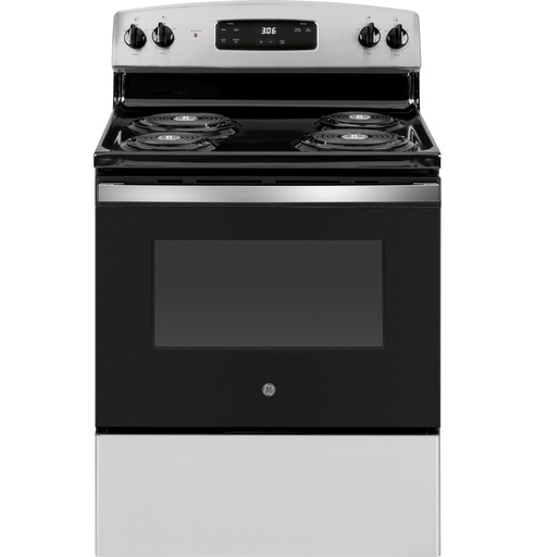 [JBS360RTSS] GE JBS360 30 inch Freestanding Electric Range with 4 Coil Elements, 5 cu. ft. Oven Capacity, Sensi-Temp Technology and Storage Drawer (Stainless Steel)