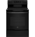 GE JBS60DKBB 30 inch Freestanding Electric Range with 4 Elements, 5.3 cu. ft. Oven Capacity, Storage Drawer in Black