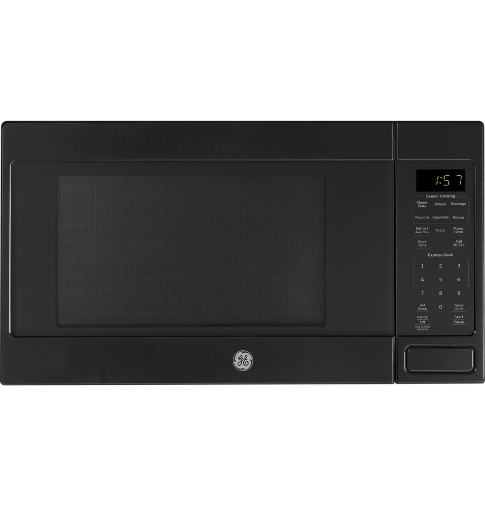 GE JES1657 Countertop Microwave with 1.6 Cu. Ft. Capacity, Sensor Cook and Control Lockout