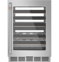Cafe CCP06DP 24 inch Smart Dual Zone Wine Cooler with 46 Bottle Capacity, LED Light Wall and Magnum Bottle Storage