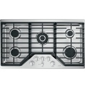 Cafe CGP95362MS1 36 inch Built-In Gas Cooktop with 5 Burners, LED Backlit Knobs, in Stainless Steel