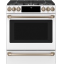 Cafe CGS700P 30 inch Smart Slide-In Gas Convection Range with 6 Burners, 5.6 cu. ft. Capacity, No-Preheat Air Fry and True European Convection