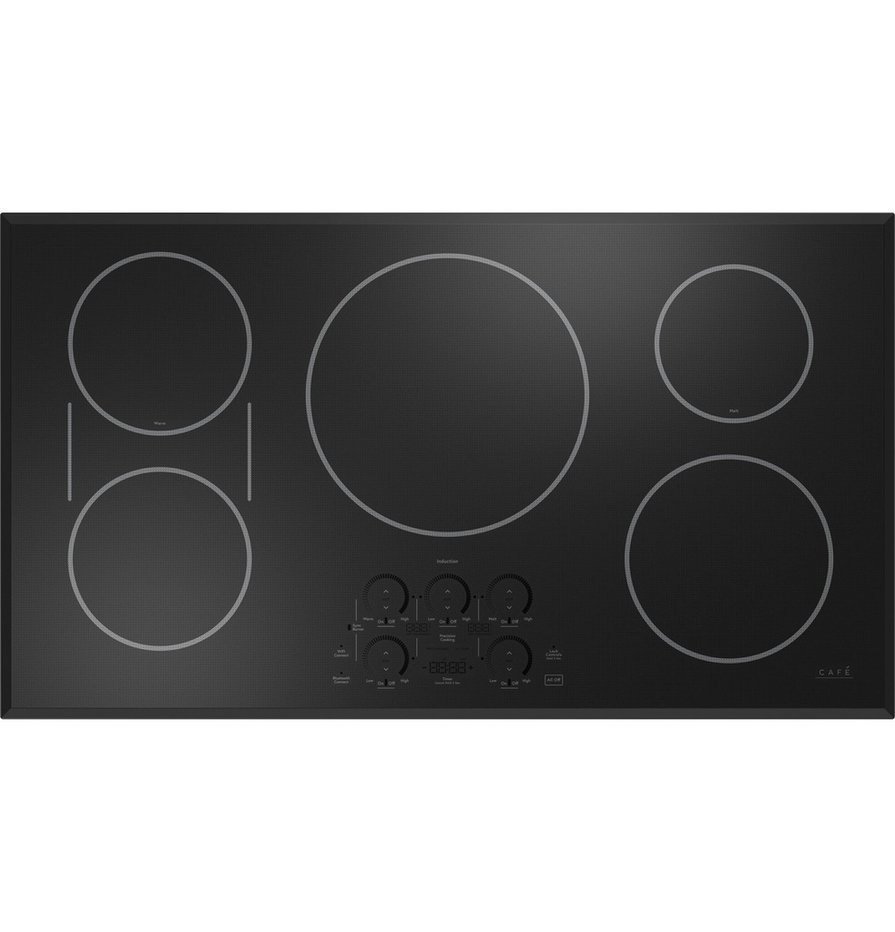 Cafe CHP9036 36 inch Smart Built-In Touch Control Induction Cooktop with 5 Elements, Precision Temperature Control and Chef Connect