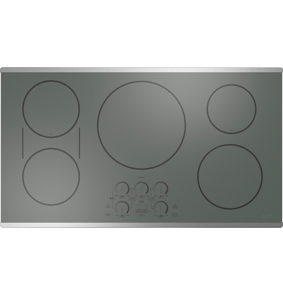 Cafe CHP9036 36 inch Smart Built-In Touch Control Induction Cooktop with 5 Elements, Precision Temperature Control and Chef Connect