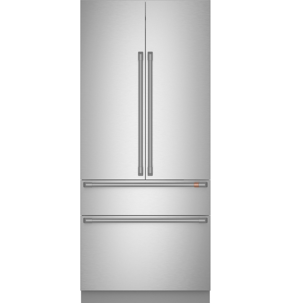 Cafe CIP36NP2VS1 36 inch Smart Built-In Integrated 4-Door French Door Refrigerator with 20.1 Cu. Ft. Total Capacity, Convertible Climate Control Drawer, in Stainless Steel