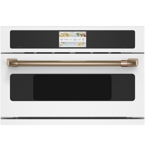 [CSB913P4NW2] Cafe CSB913P 30 inch Smart 5-in-1 Electric Wall Oven with 1.7 cu. ft. Capacity, 120V Advantium Technology and 7 inch Full Color LCD Touch Control