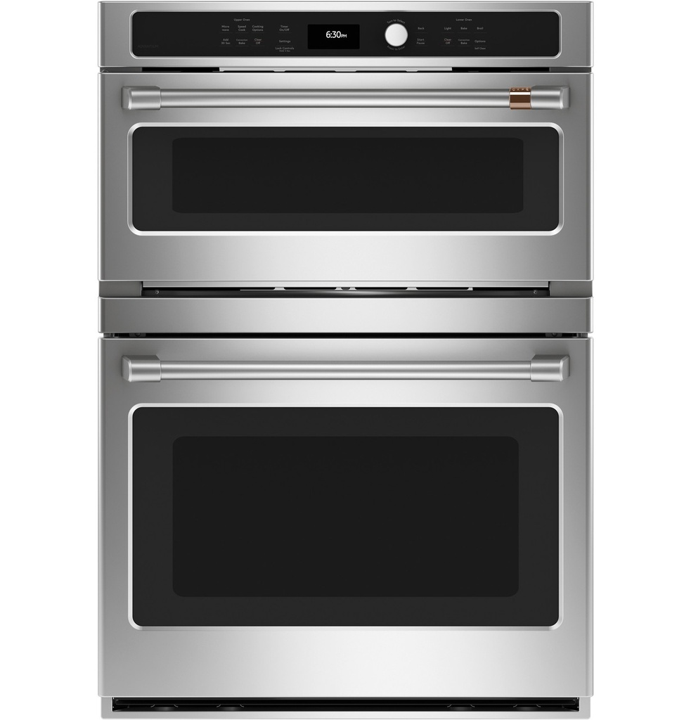 Cafe CTC912P2NS1 30 inch Combination Double Wall Oven with 6.7 cu. ft. Total Capacity, Convection and Advantium Technology in Stainless Steel