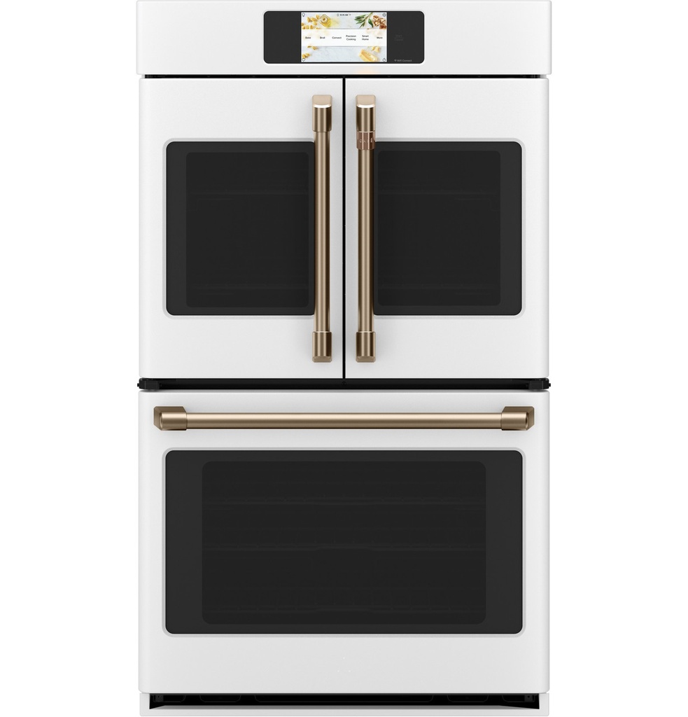 Cafe CTD90FP 30 inch Professional Series Smart Built-In Convection French-Door Double Wall Oven with 10 cu. ft. Total Capacity and Self-Clean with Steam Clean Option