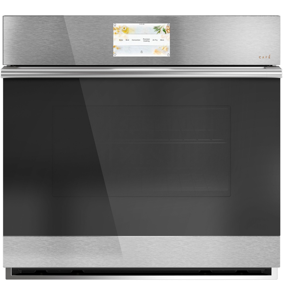 Cafe CTS70DM2NS5 30 inch Smart Single Wall Oven with 5 cu. ft. Capacity, Precision Cooking Modes and Convection in Platinum Glass