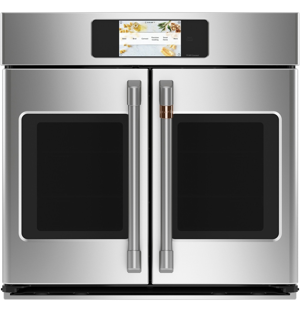 Cafe CTS90FP 30 inch Smart French-Door Single Wall Oven with 5 cu. ft. Capacity, SmartHQ App and Convection