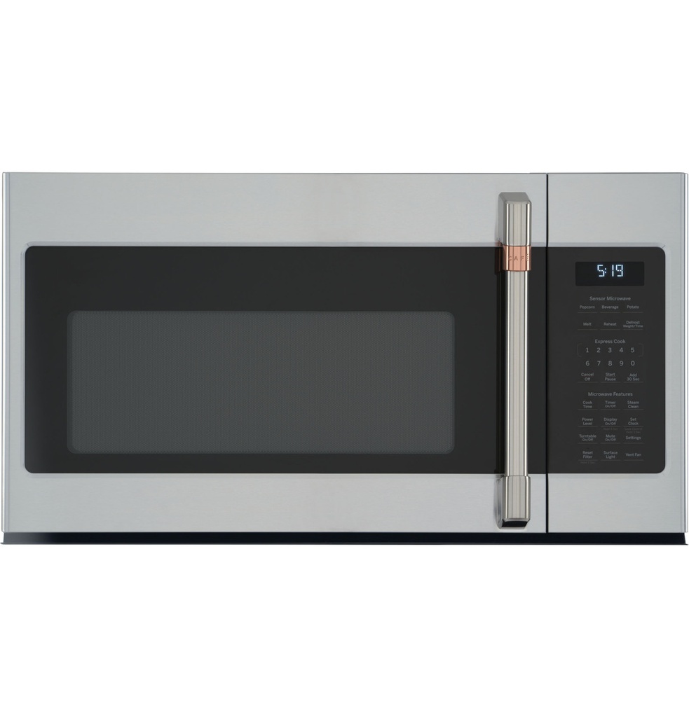 Cafe CVM519P2PS1 30 inch Over-The-Range Microwave with 1.9 Cu. Ft. Capacity, 1000 Watts Cooking Power, 400 CFM and Sensor Cook in Stainless Steel