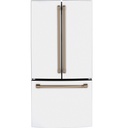 Cafe CWE19SP 33 inch Counter Depth French Door Refrigerator with 18.6 cu. ft. Capacity, Internal Water Dispenser and Showcase LED Lighting
