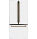 Cafe CWE19SP 33 inch Counter Depth French Door Refrigerator with 18.6 cu. ft. Capacity, Internal Water Dispenser and Showcase LED Lighting