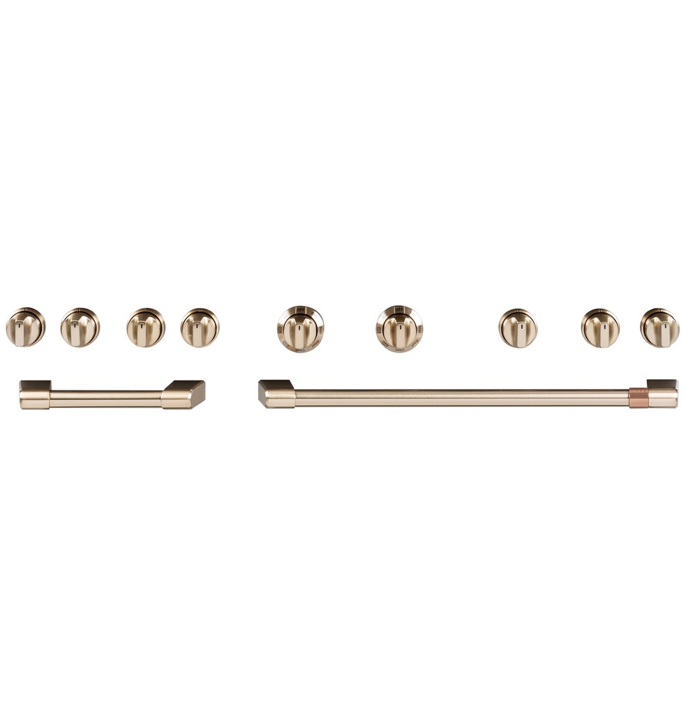 Cafe CXPR8HKPMBZ 48 inch Brushed Bronze Handle & Knob Set for Pro Range and Rangetop