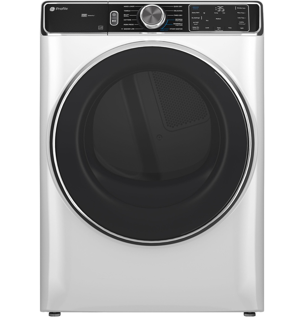 GE Profile PFD87GS 28 inch Smart Front Load Gas Dryer with 7.8 cu. ft. Capacity, Energy Star, and Steam and Sanitize Cycle