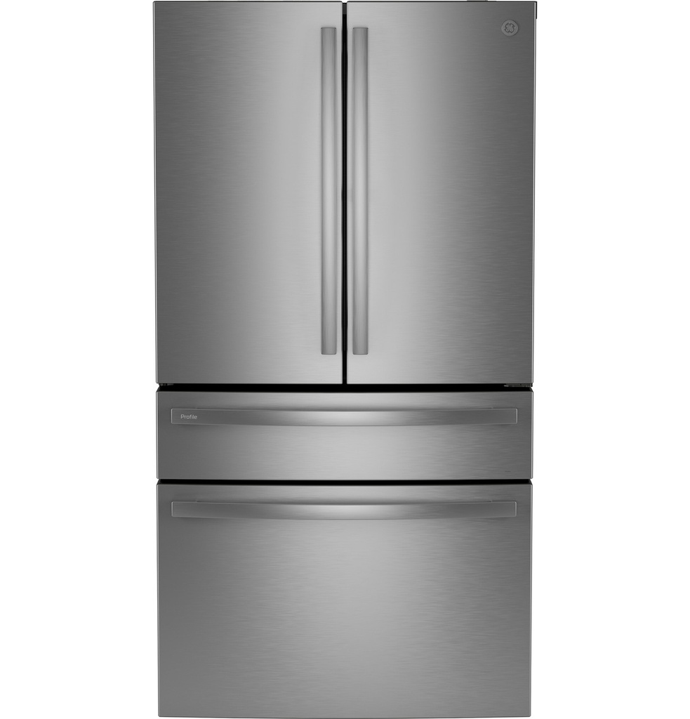 GE Profile PGE29BYTFS 36 inch Smart 4-Door French Door Refrigerator with 28.7 cu. ft. Capacity, and Dual-Dispense AutoFill Pitcher in Fingerprint Resistant Stainless Steel