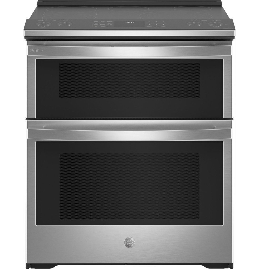 GE Profile PS960YPFS 30 inch Smart Slide-In Electric Double Oven Range with 6.6 cu. ft. Total Capacity, Glide Touch Control, Wi-Fi Connect, and Chef Connect, in Fingerprint Resistance Stainless Steel